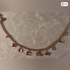 Coach Gold-Tone Charm Strap with Multiple Charms